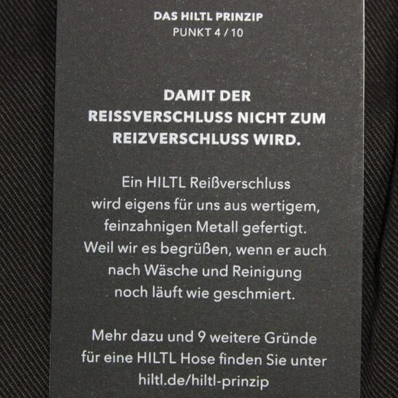 Hiltl NWT Chinos / Casual Pants Size 48 32 US Parma In Solid Gray Cotton Blend